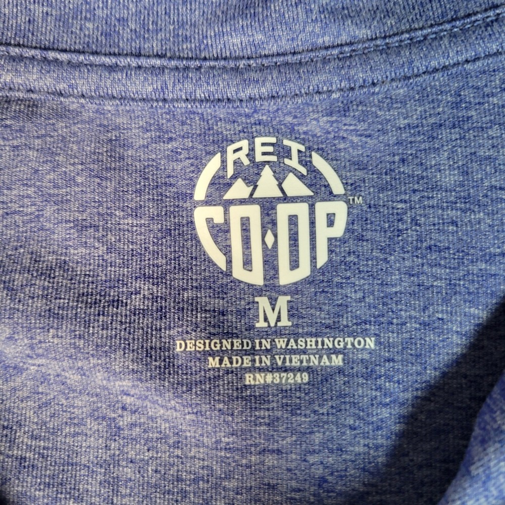 REI Co-op Quarter Zip Pullover Womens Size M Purple Heathered Long Sleeve Active - Picture 6 of 11